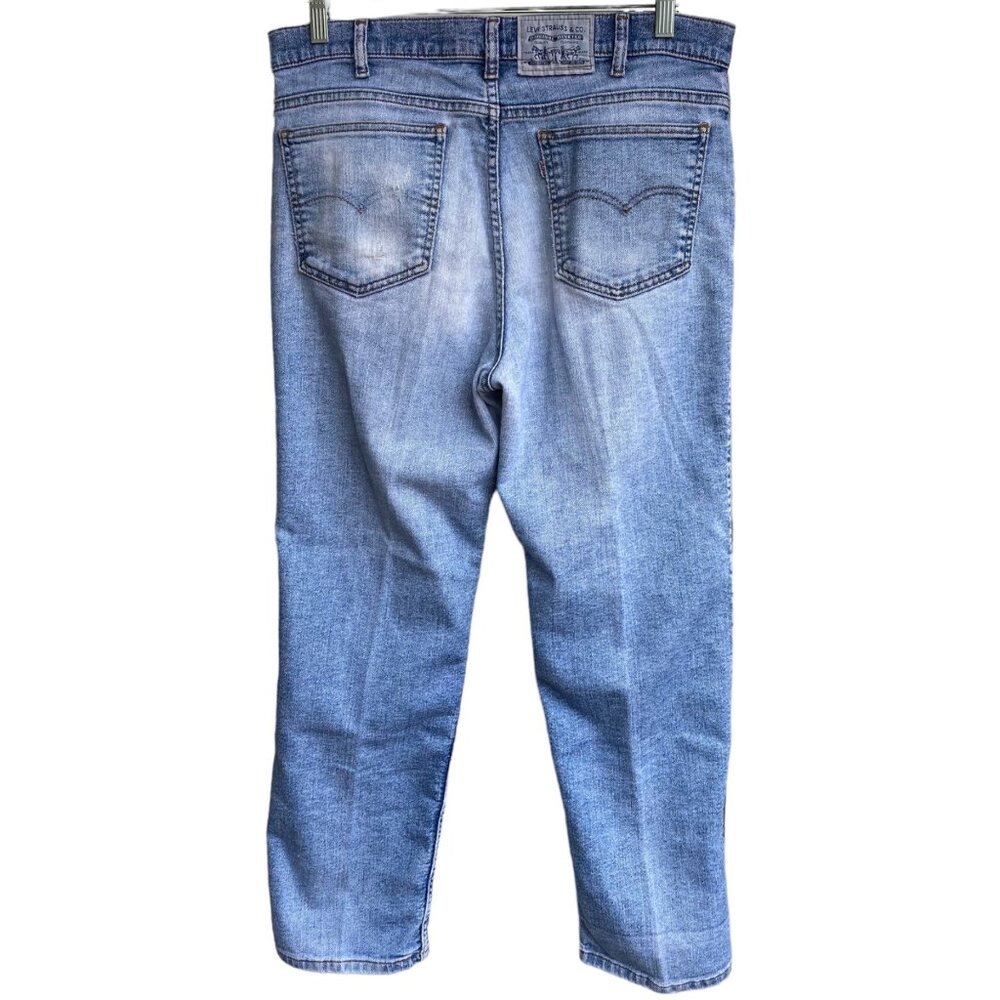 Vintage Levis 530 Flex Jeans Sz 34x29 Trevira Polyester Light Blue RARE Y2K USA - Picture 2 of 13